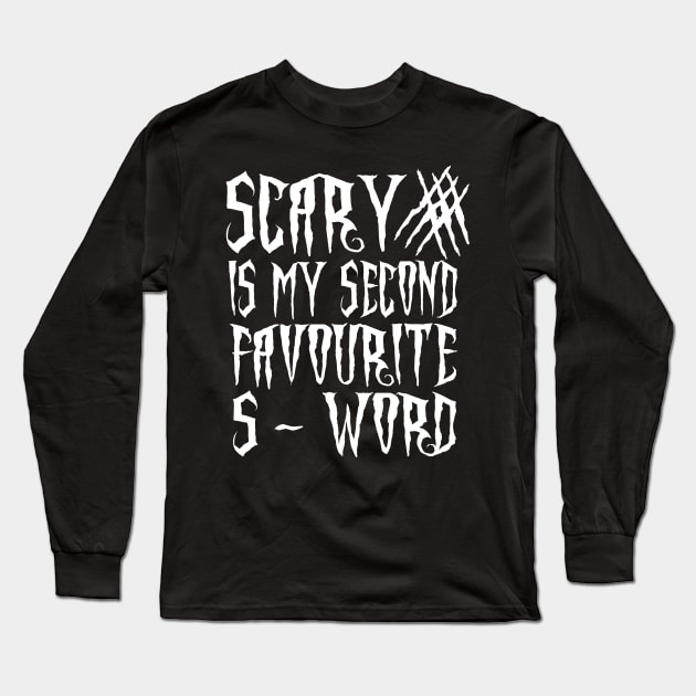 Halloween fear word S scream cross Long Sleeve T-Shirt by FindYourFavouriteDesign